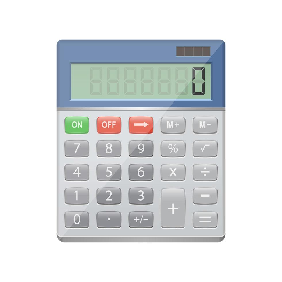 Realistic calculator isolated  vector