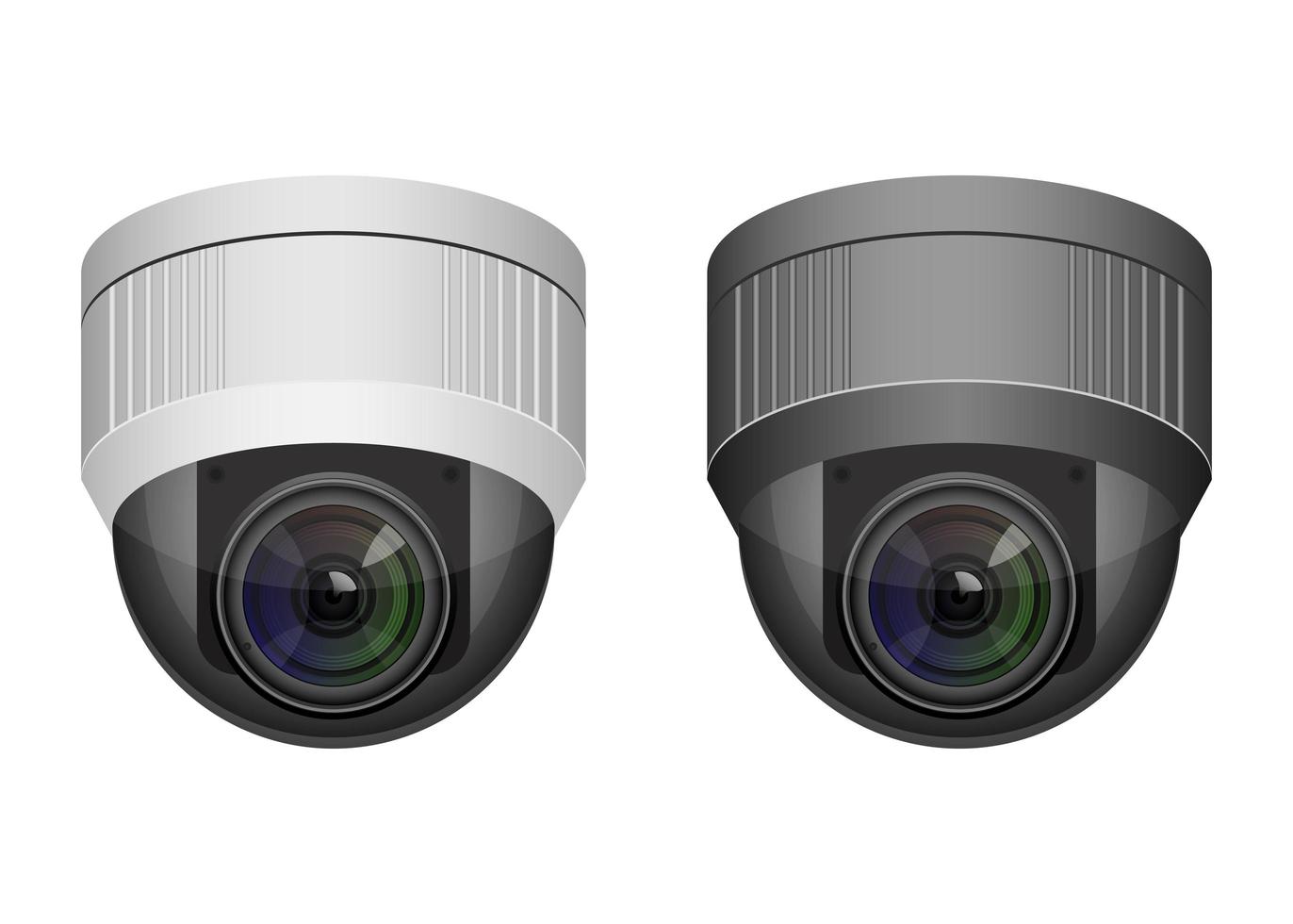 Surveillance cameras isolated vector