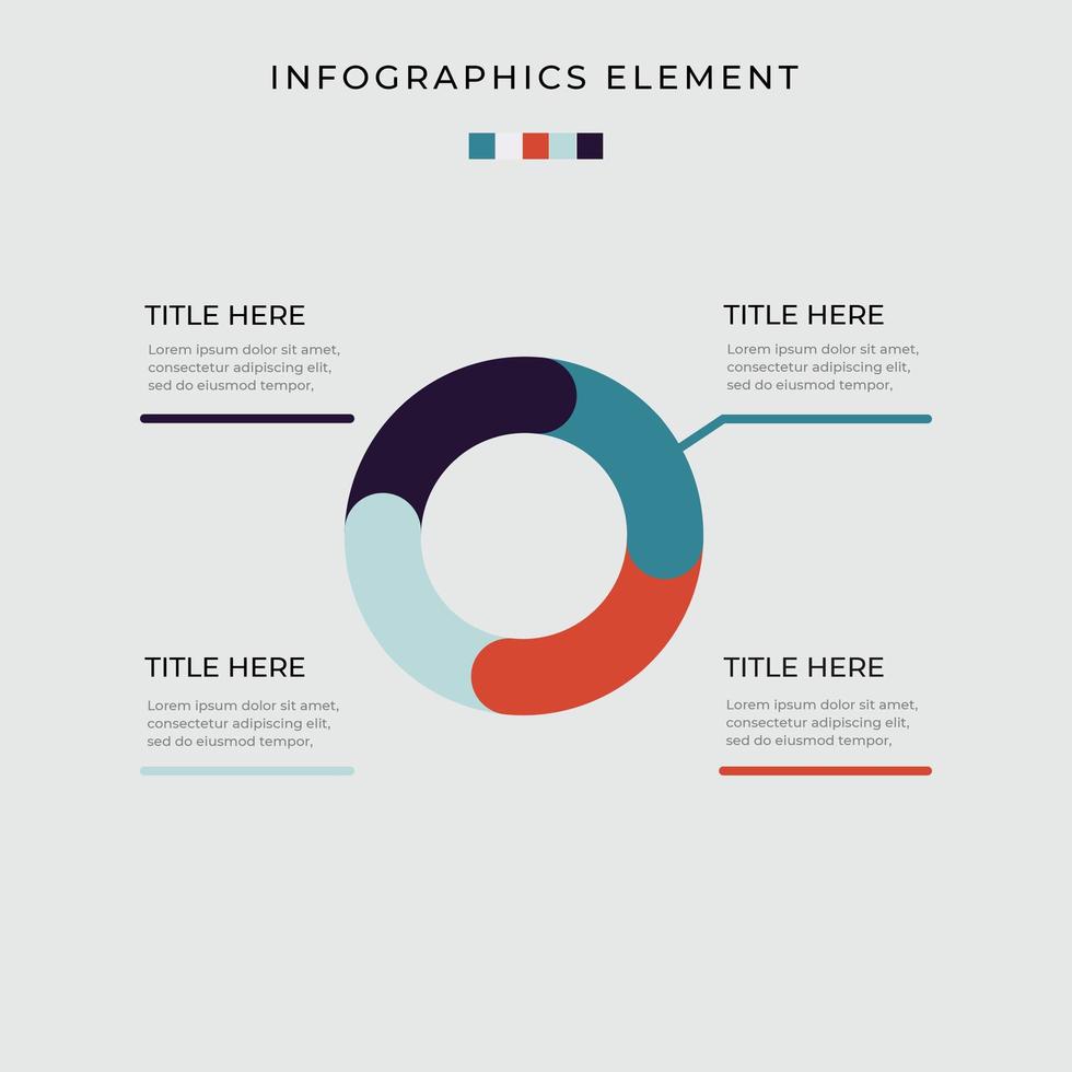 infografía diagrama circular circular vector