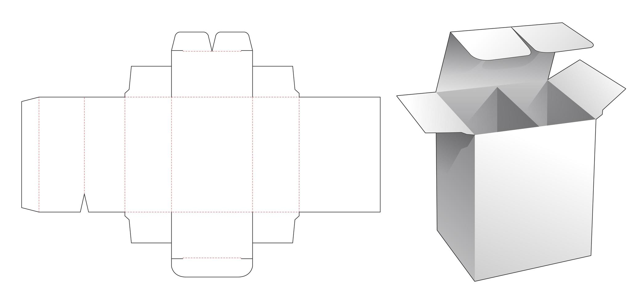 Caja al por menor de 1 pieza con divisor vector