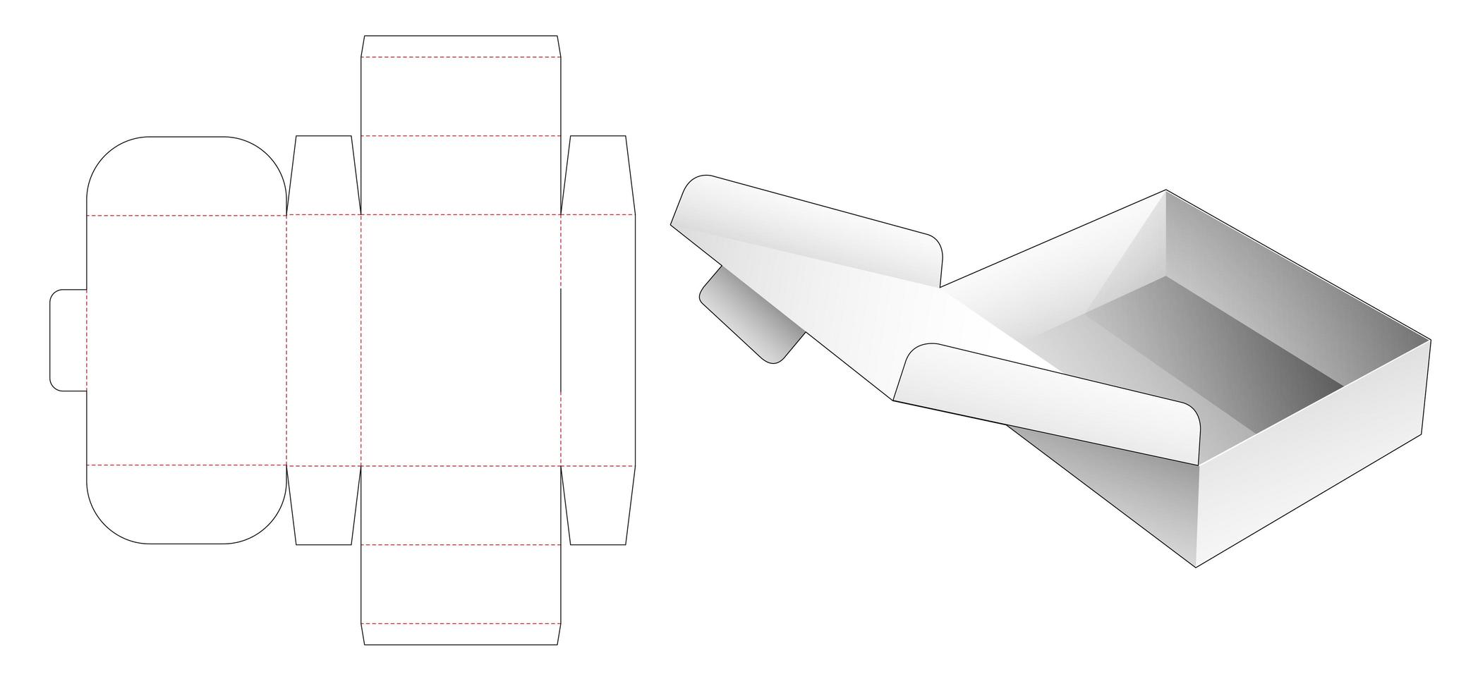 caja plegable plegable vector