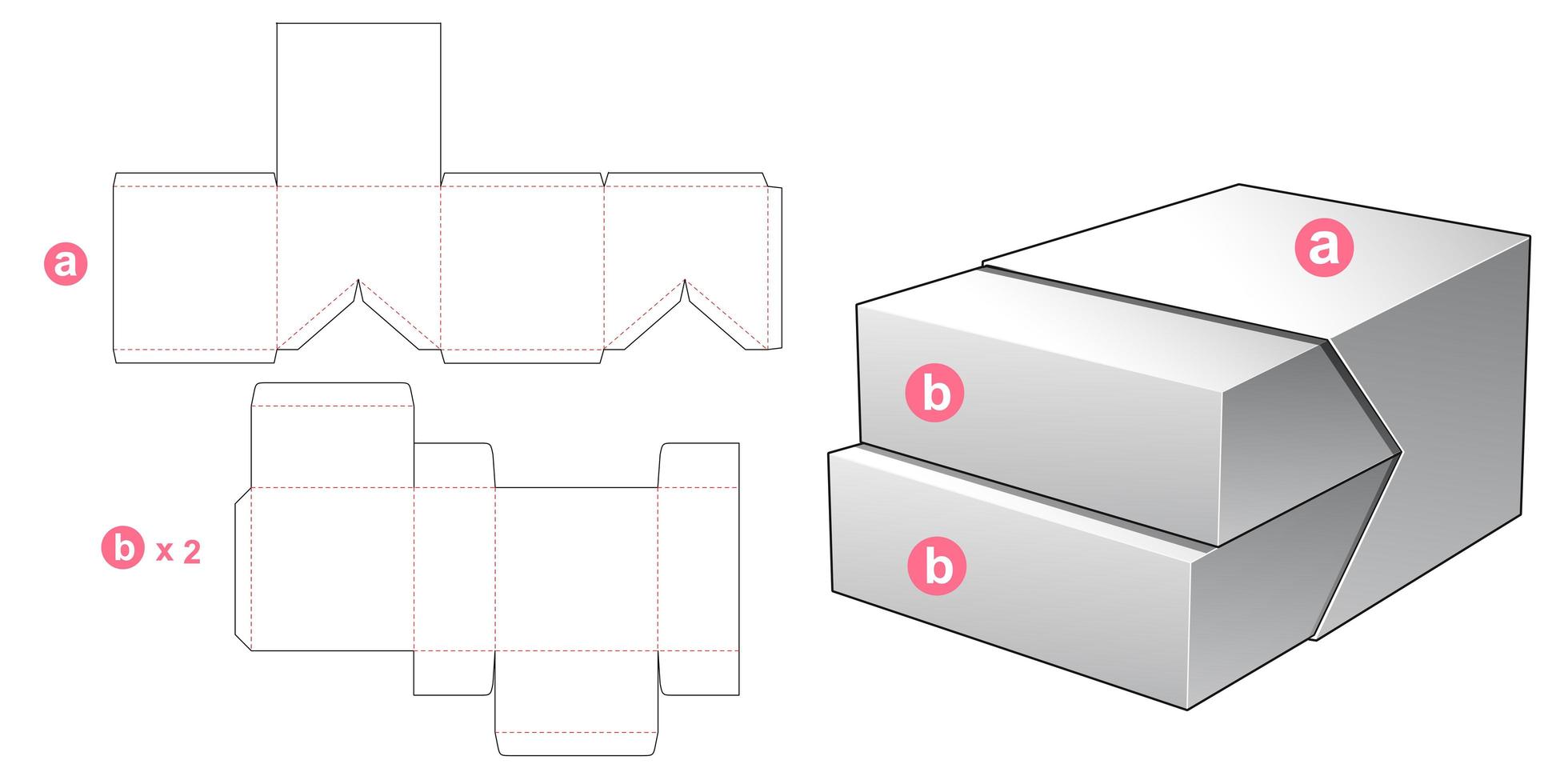 Caja 2 en 1 vector