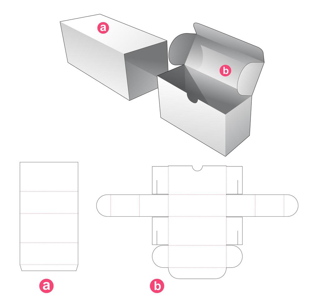 Flip box with cover vector