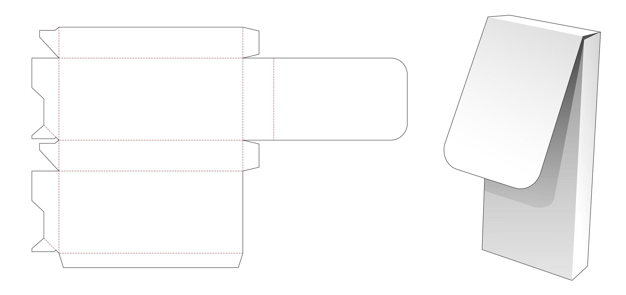 Thin flip tin box vector