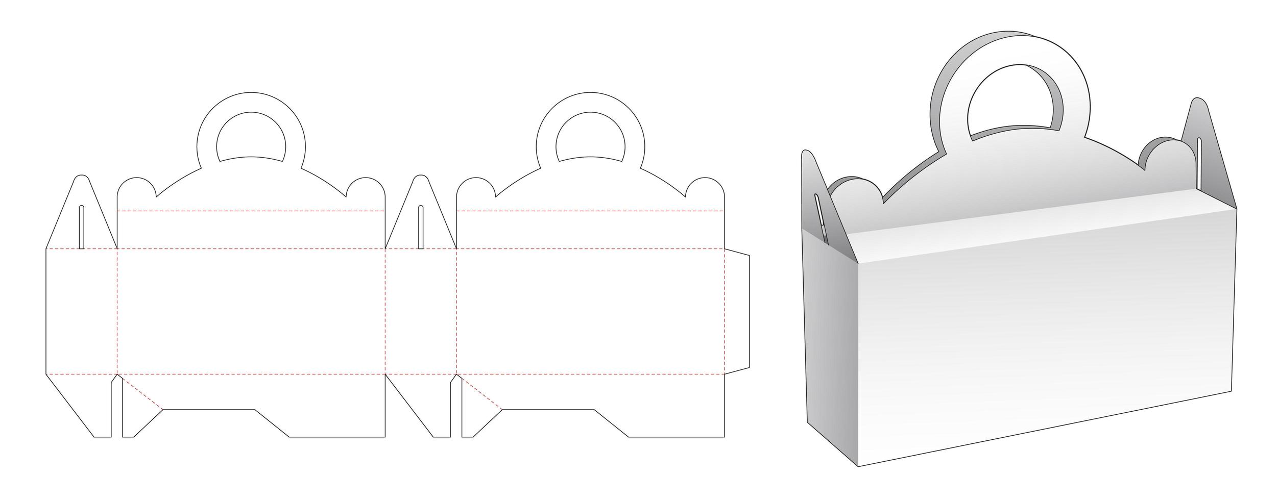 Handles packaging box vector