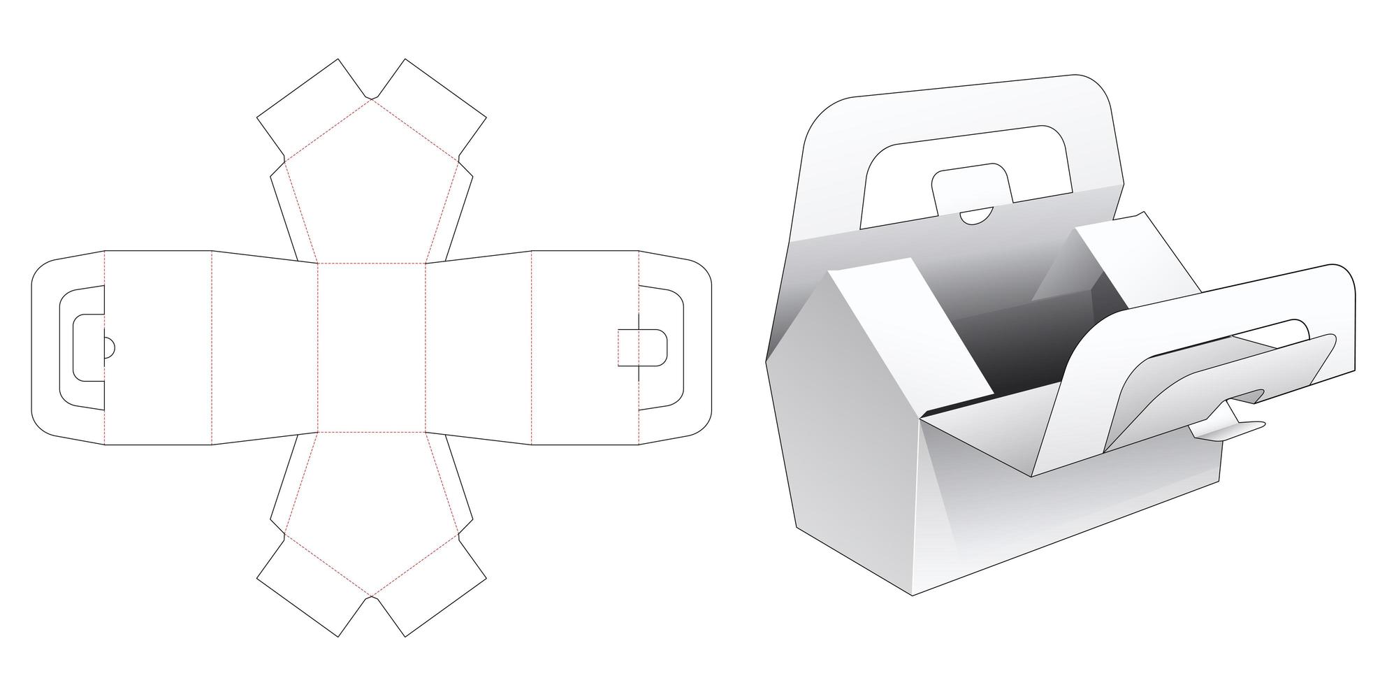 House shaped box with handle vector