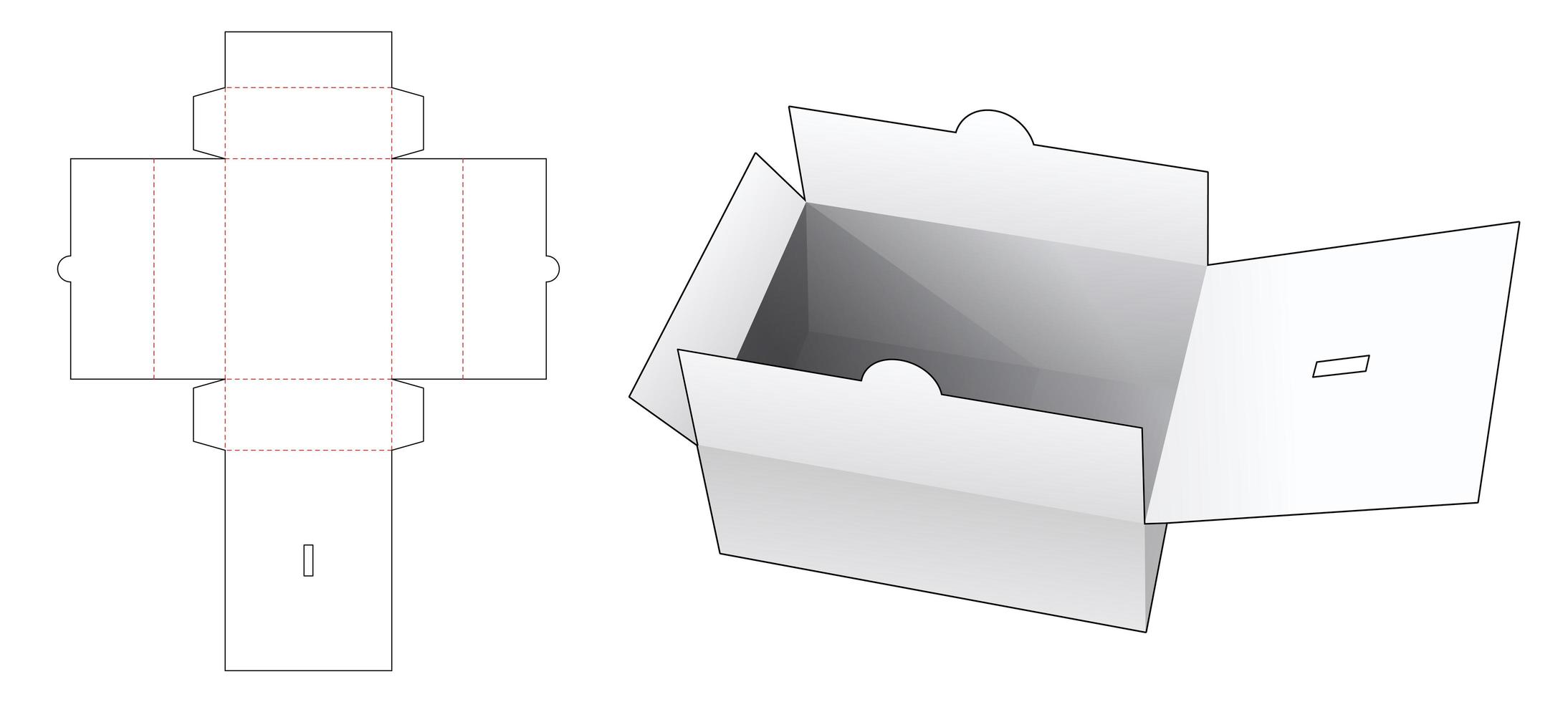 caja de documentos con tapa vector