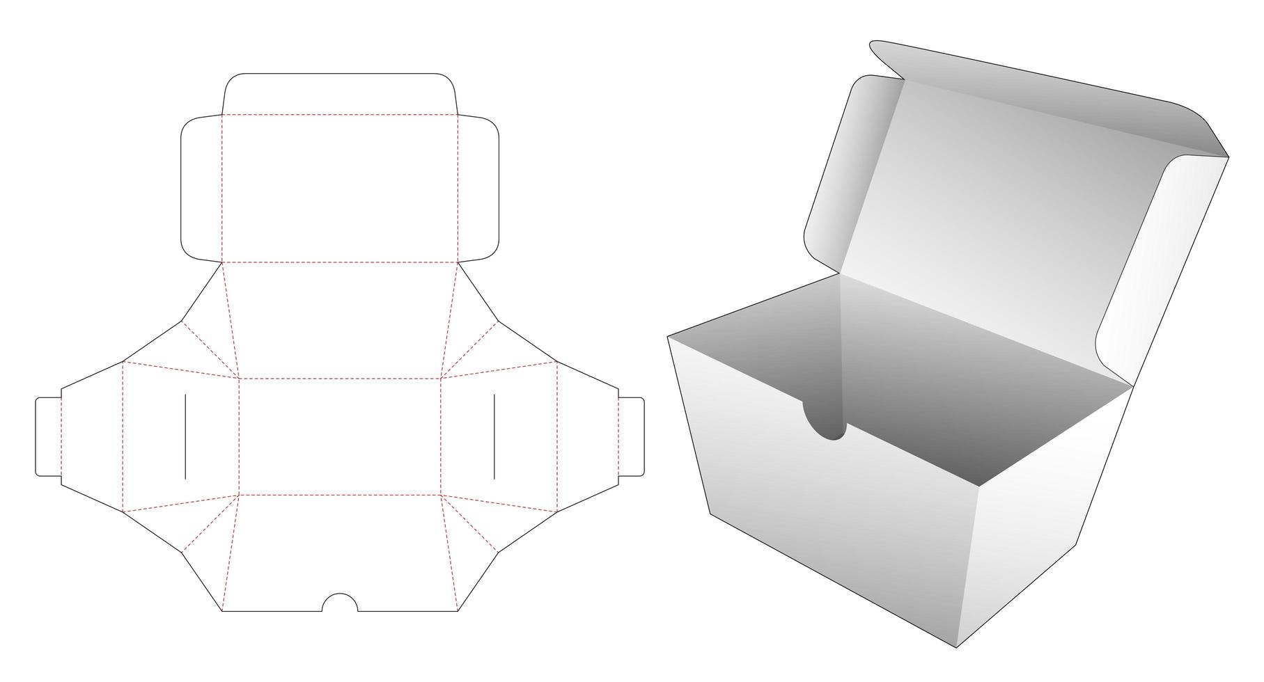 caja de comida de entrega vector