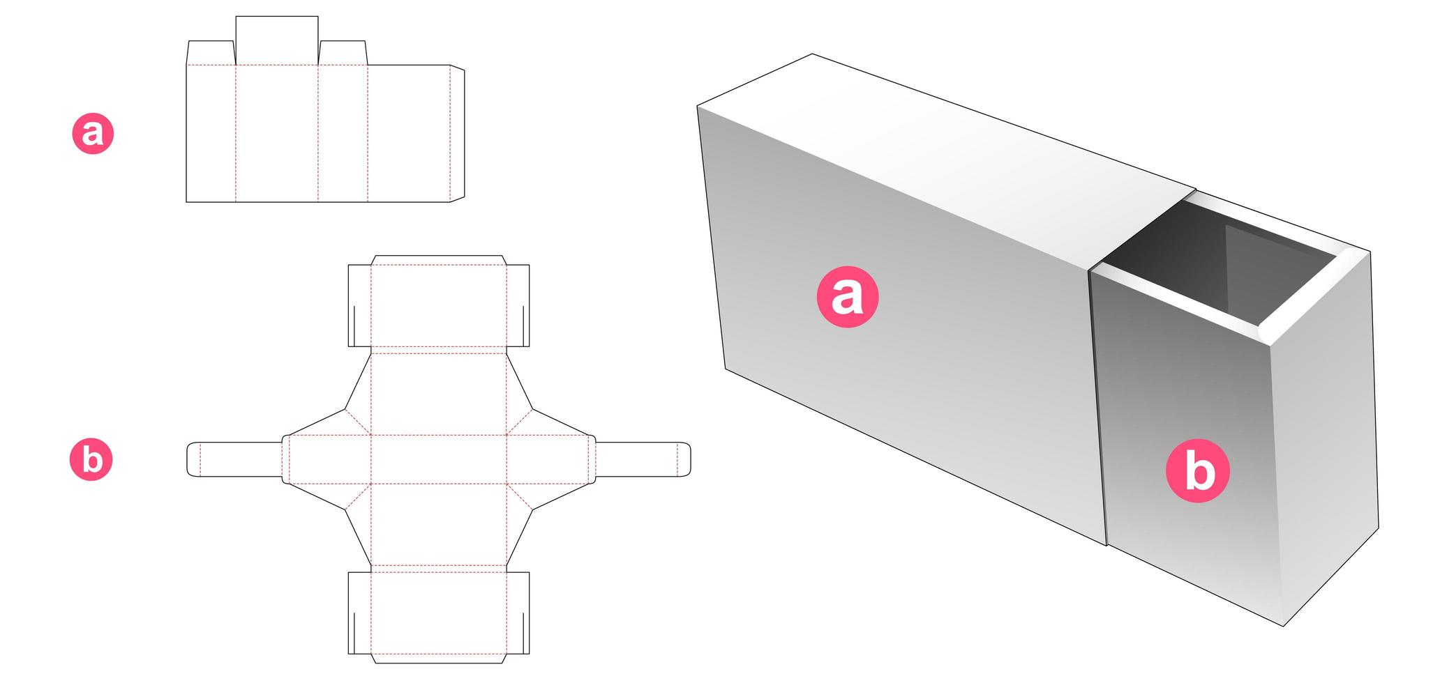 Drawer box and cover vector