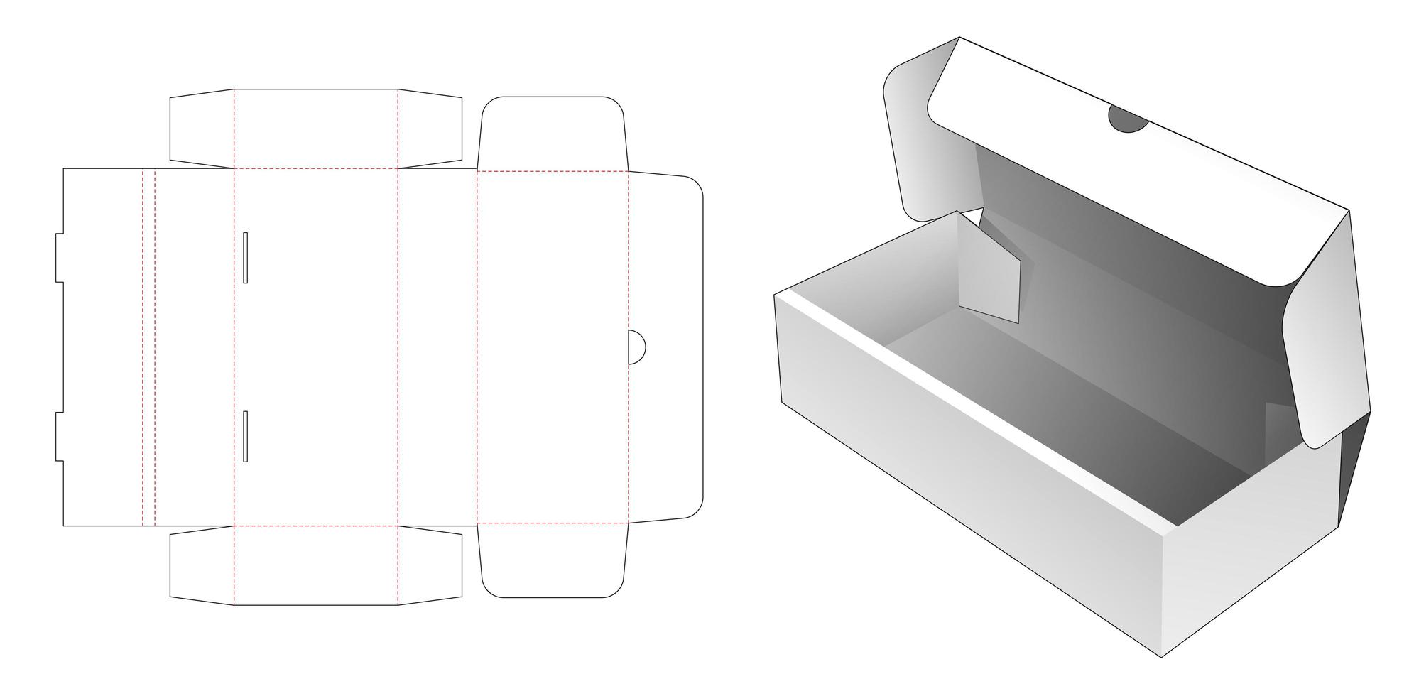 caja de panadería flip vector