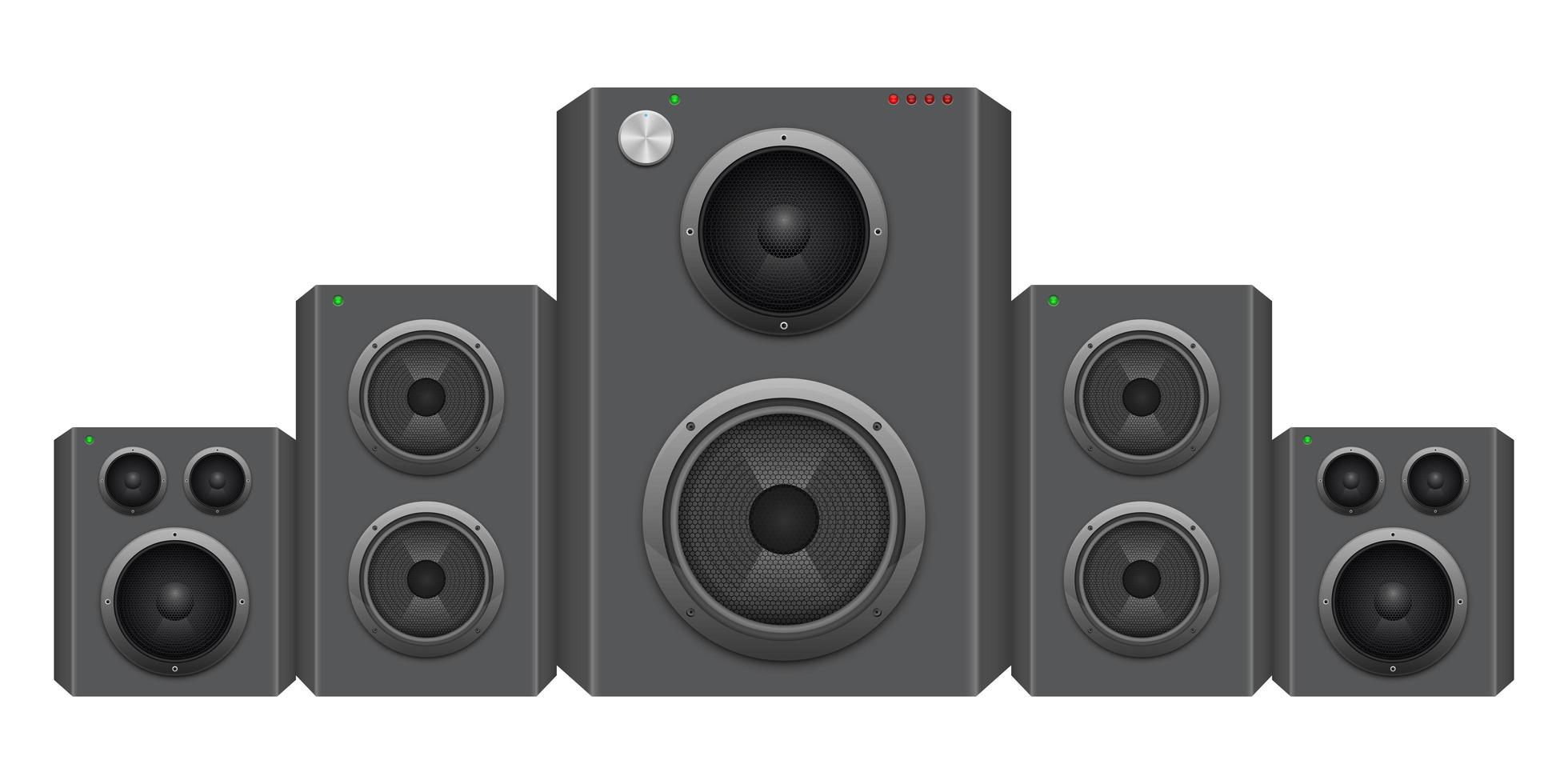 Audio speaker set vector