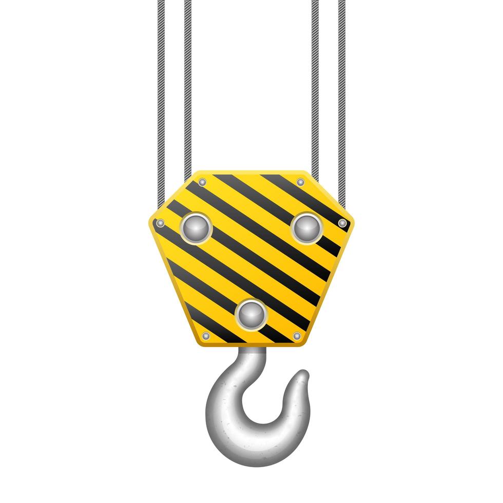 Crane hook isolated vector