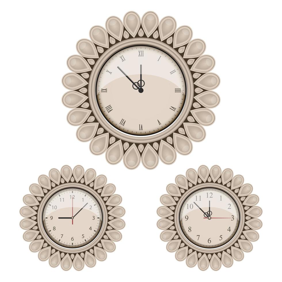 reloj de pared vintage vector