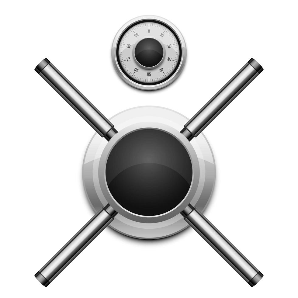 cerradura de combinación segura vector