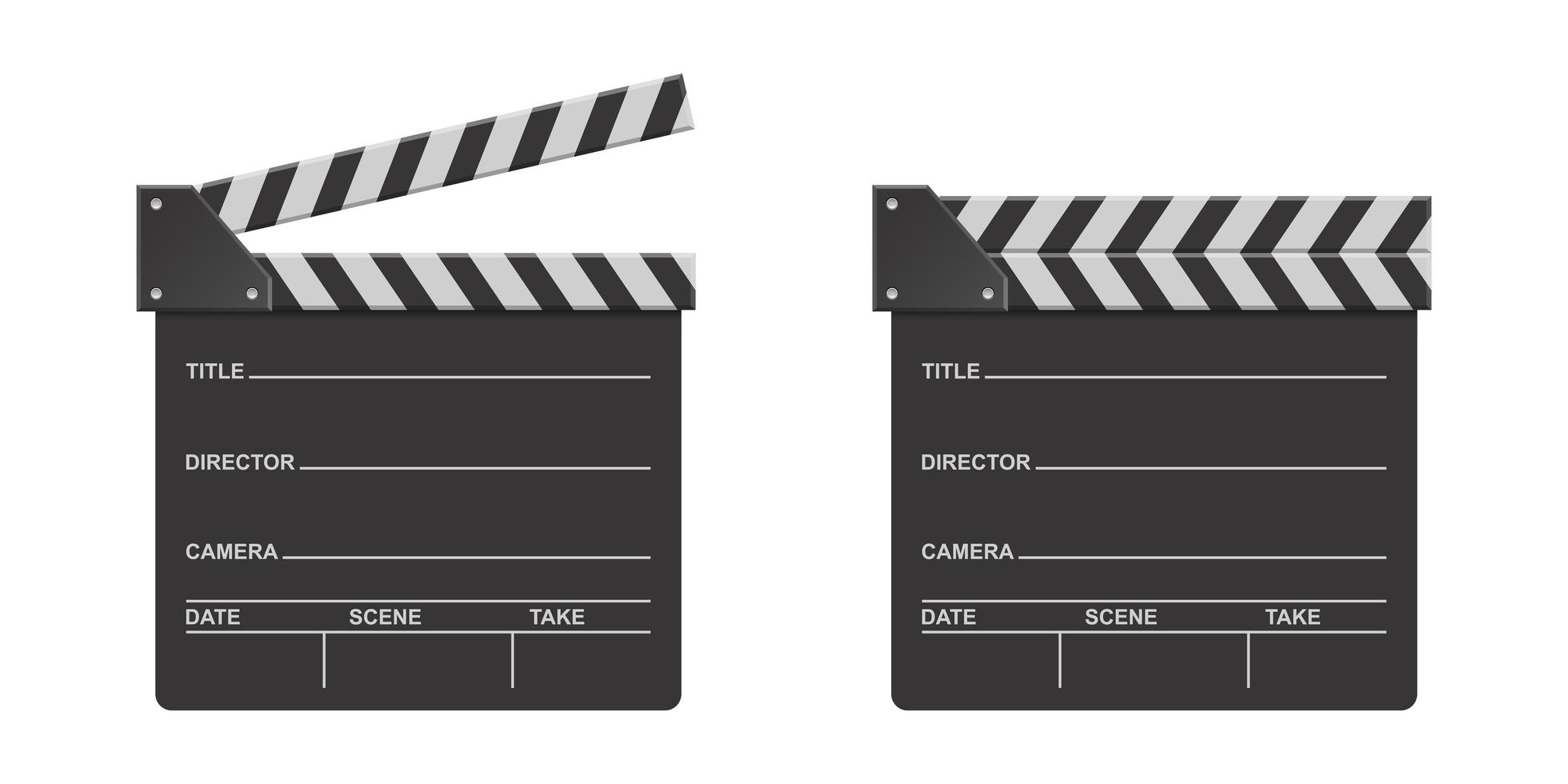 Director clapboard set vector