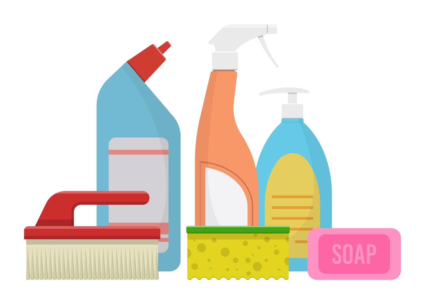 House cleaning supplies  vector