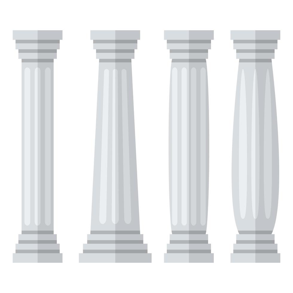 Antique columns isolated vector