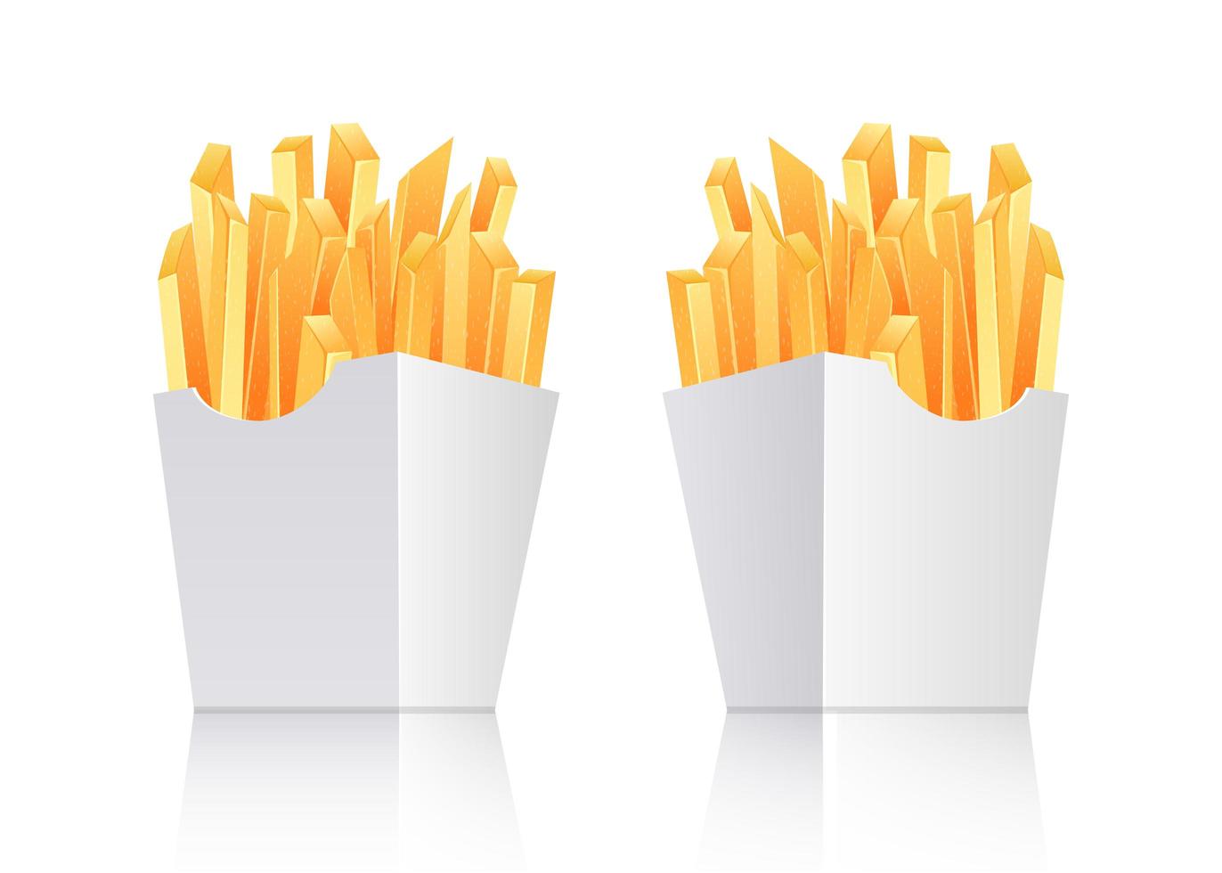 papas fritas vector