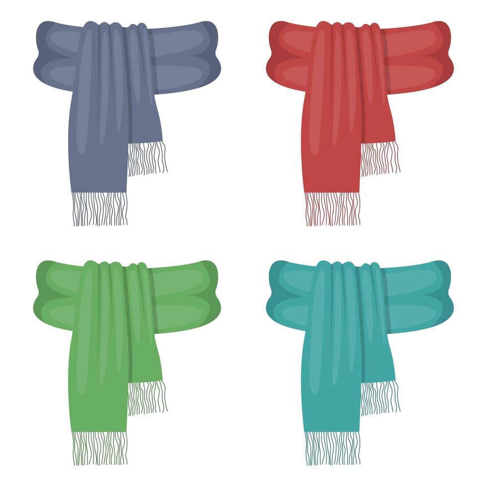 Winter scarf set vector