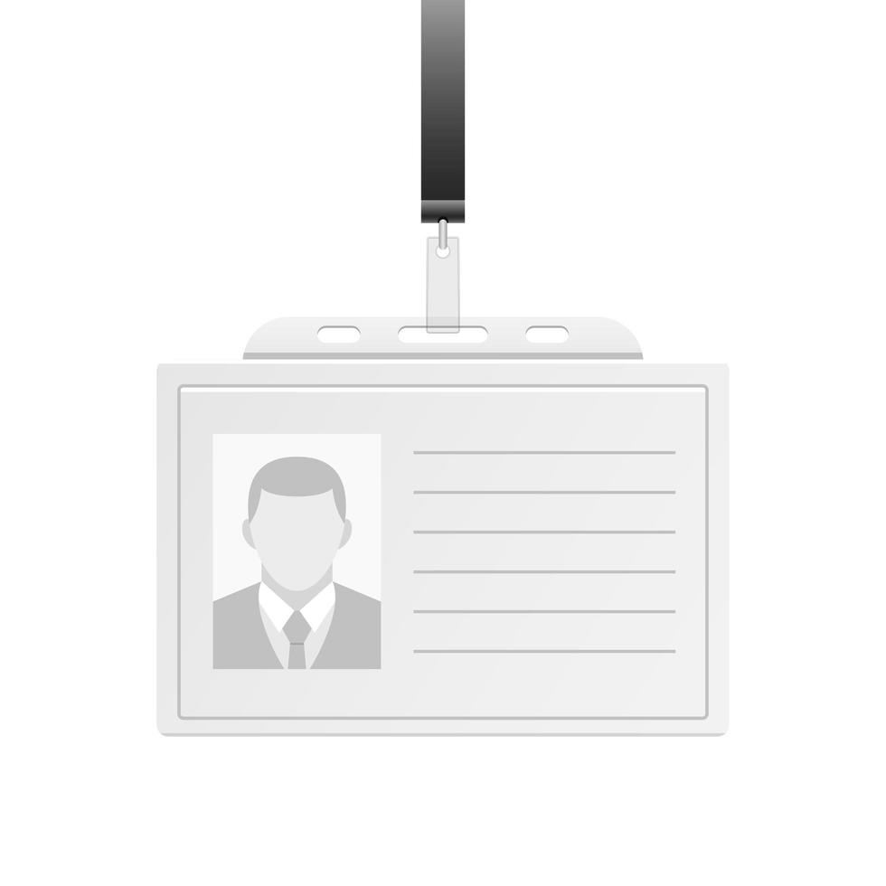 Identification card  on white vector