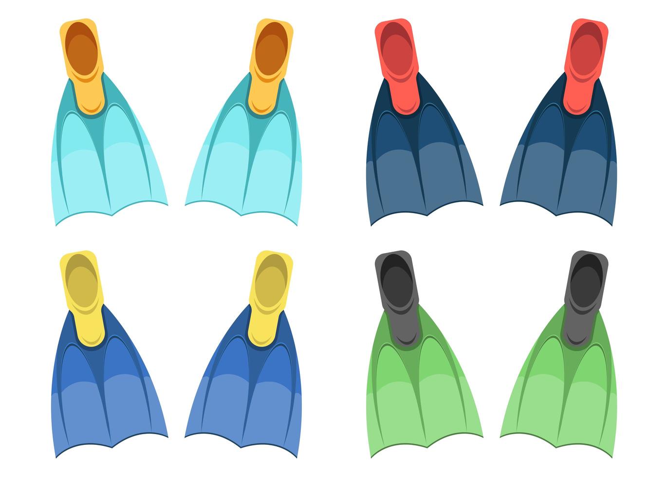 Swimming fins isolated  vector