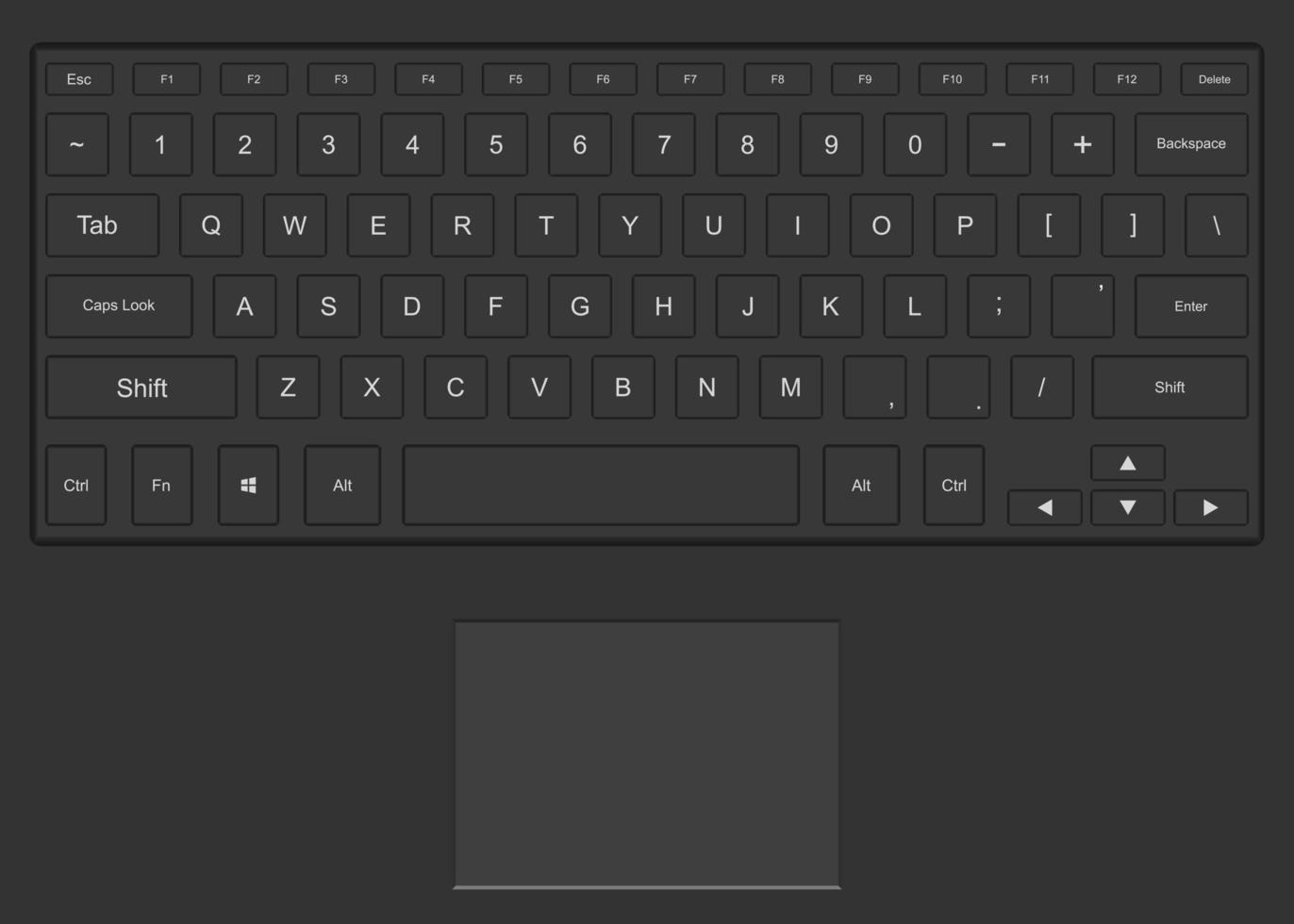 teclado de computadora de escritorio vector