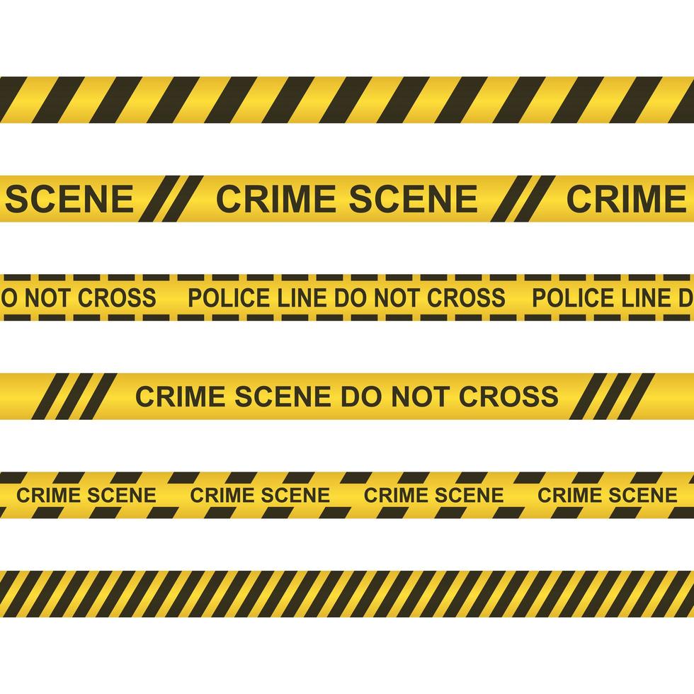 Crime scene do not cross tape set vector