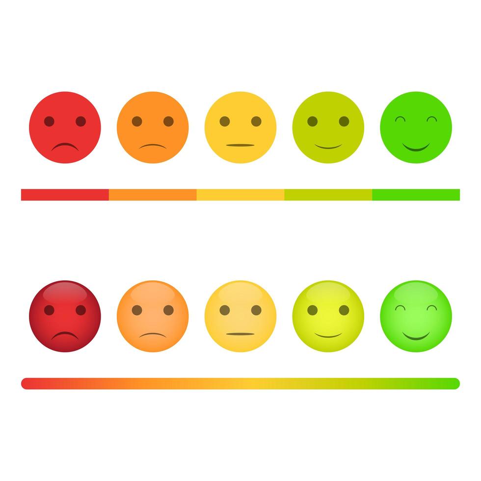 Customer feedback face set vector