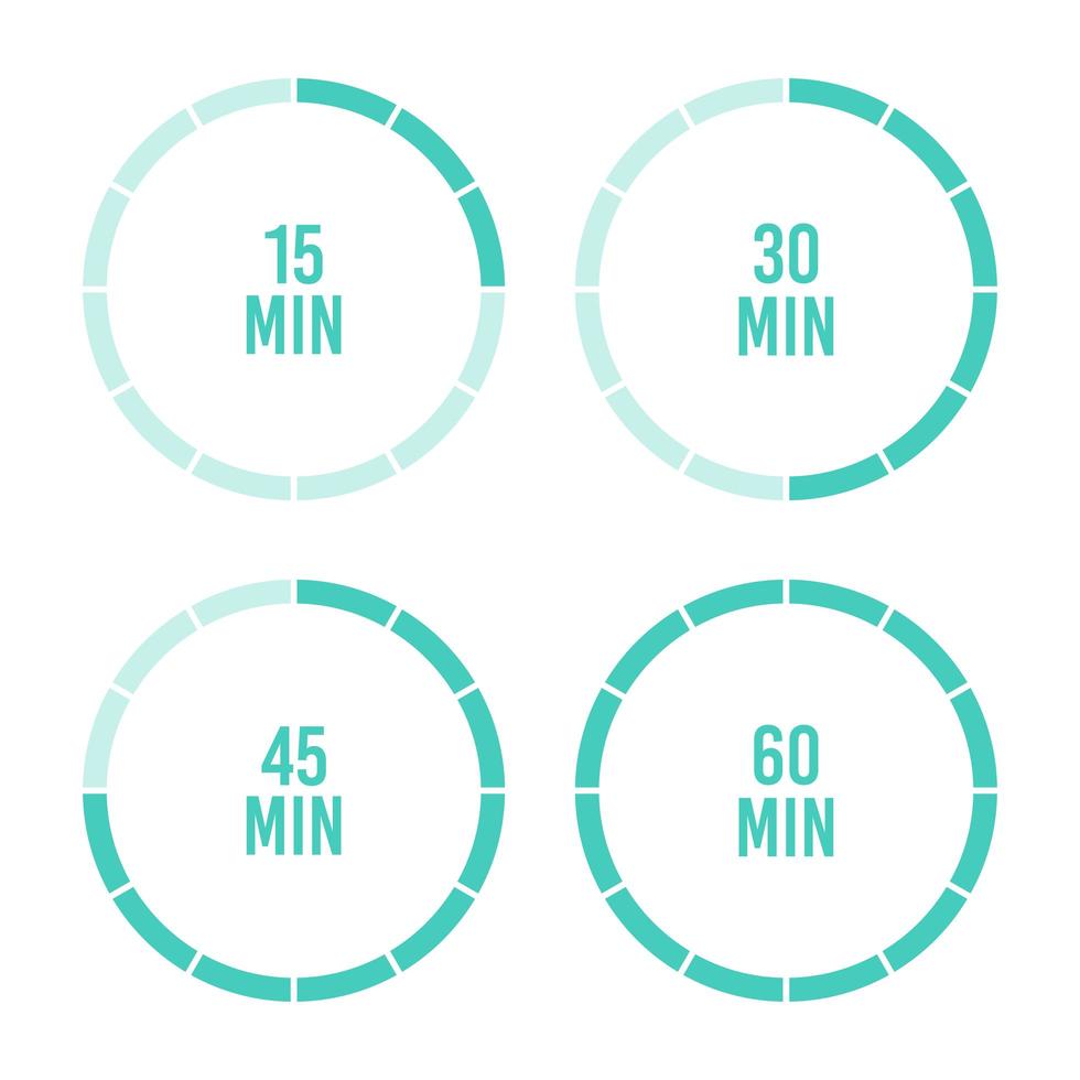 Hour and minute timer set vector