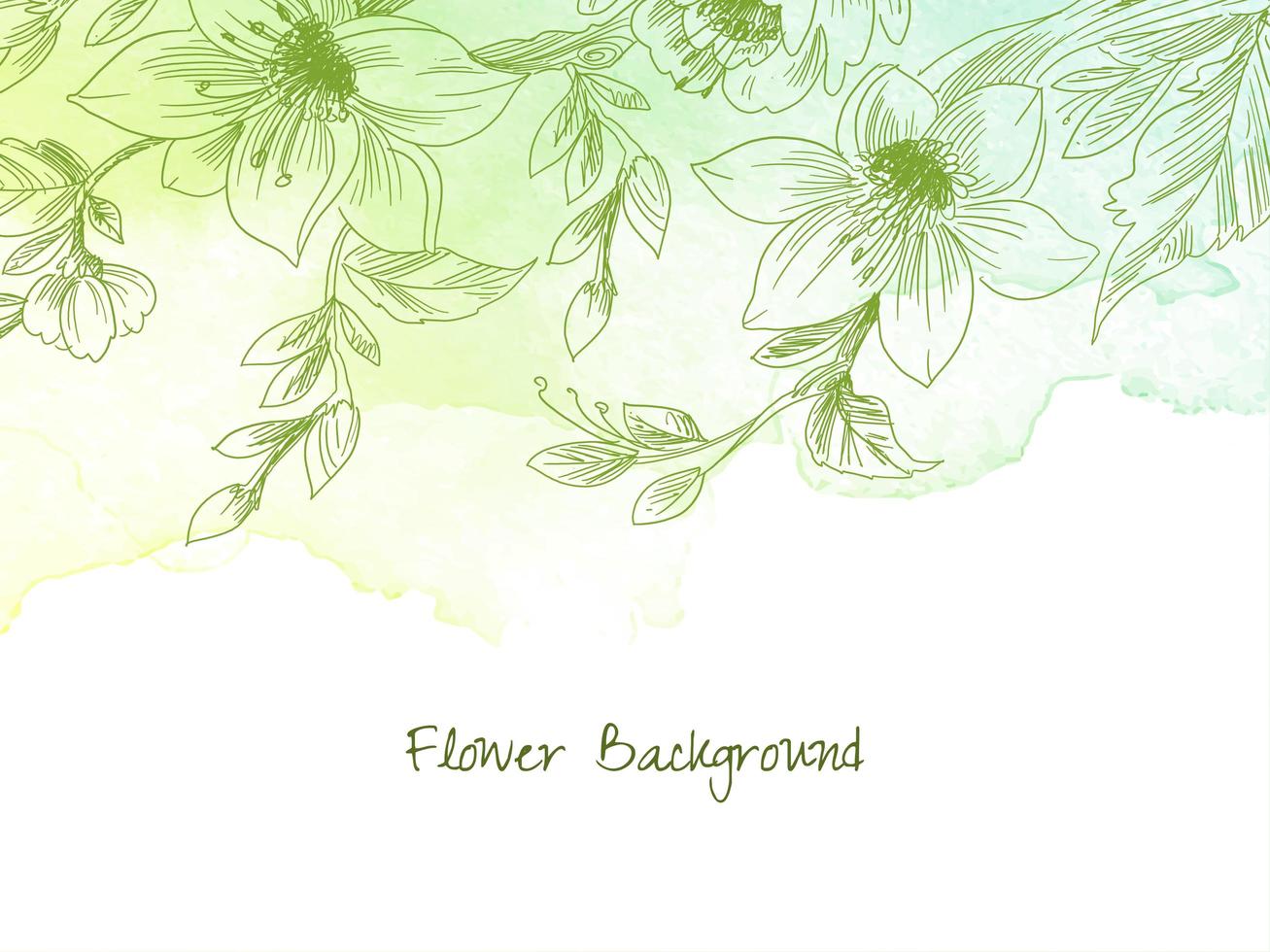 Pastel Green Flower Background