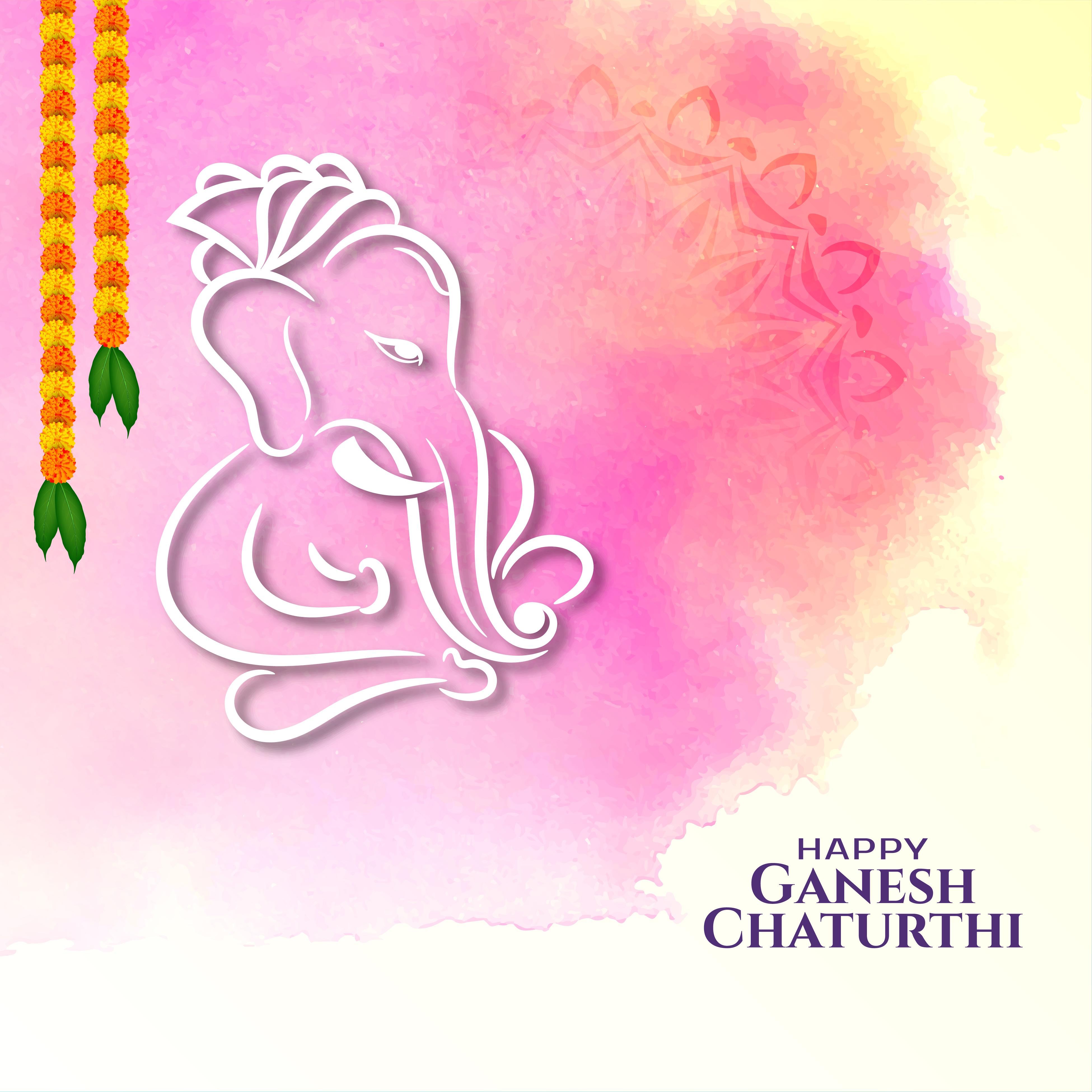 Indian Festival Ganesh Chaturthi Greeting Colorful Card 1268125 Vector indian-festival-ganesh-chaturthi-greeting-colorful-card-1268125-vector