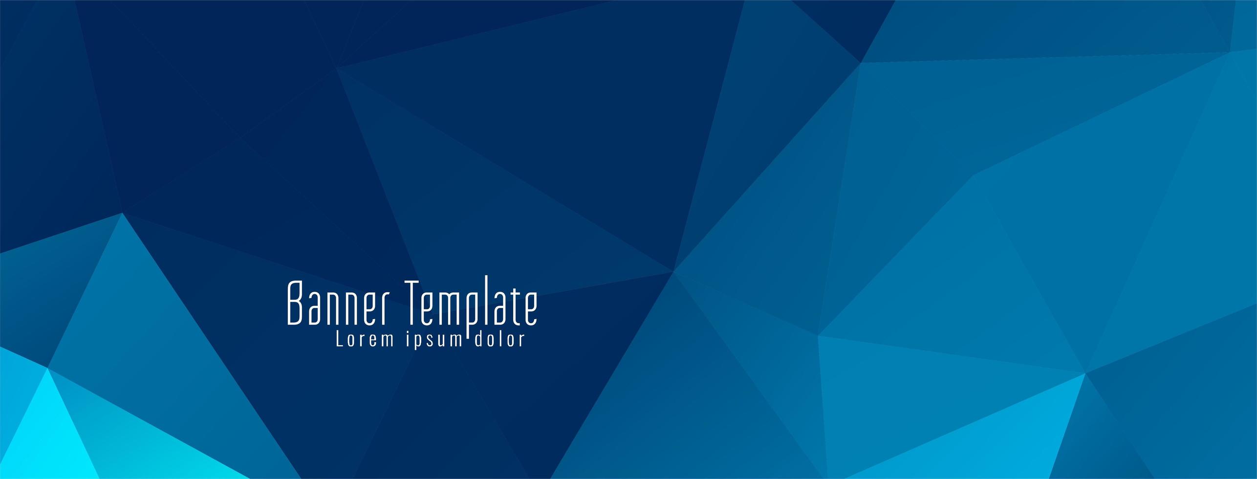 Abstract geometric polygon design banner vector