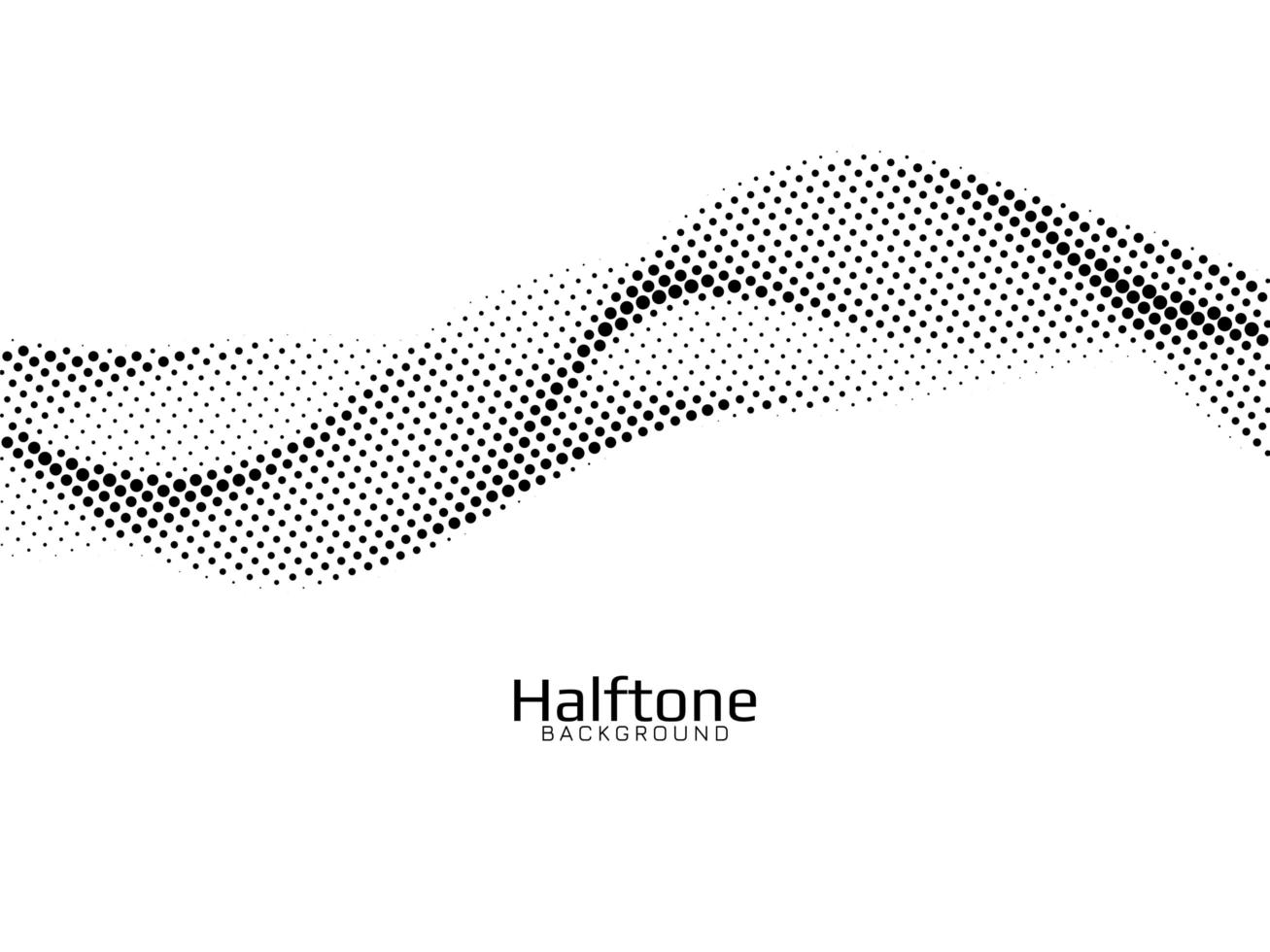 Wave style halftone design vector