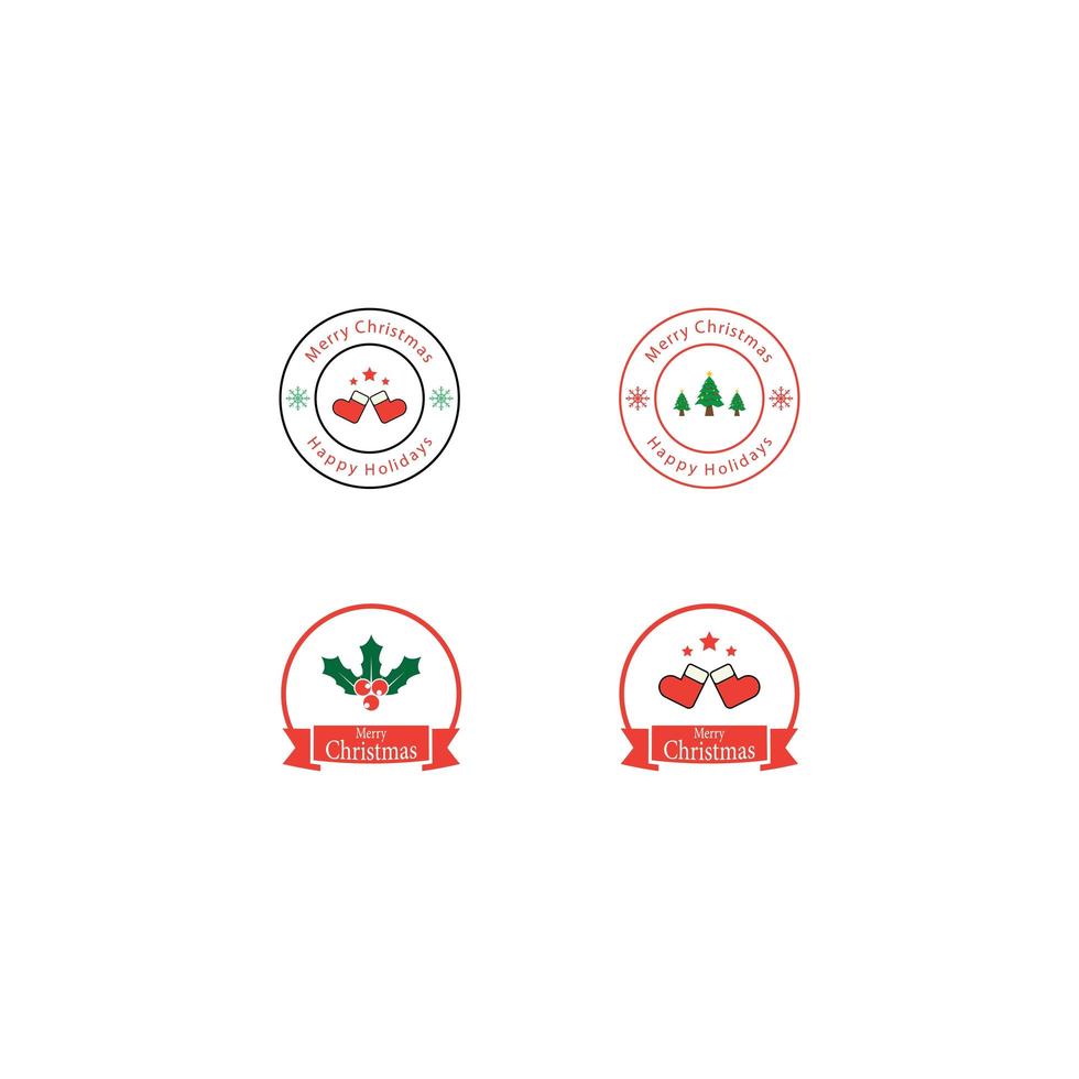 Christmas icon pack vector