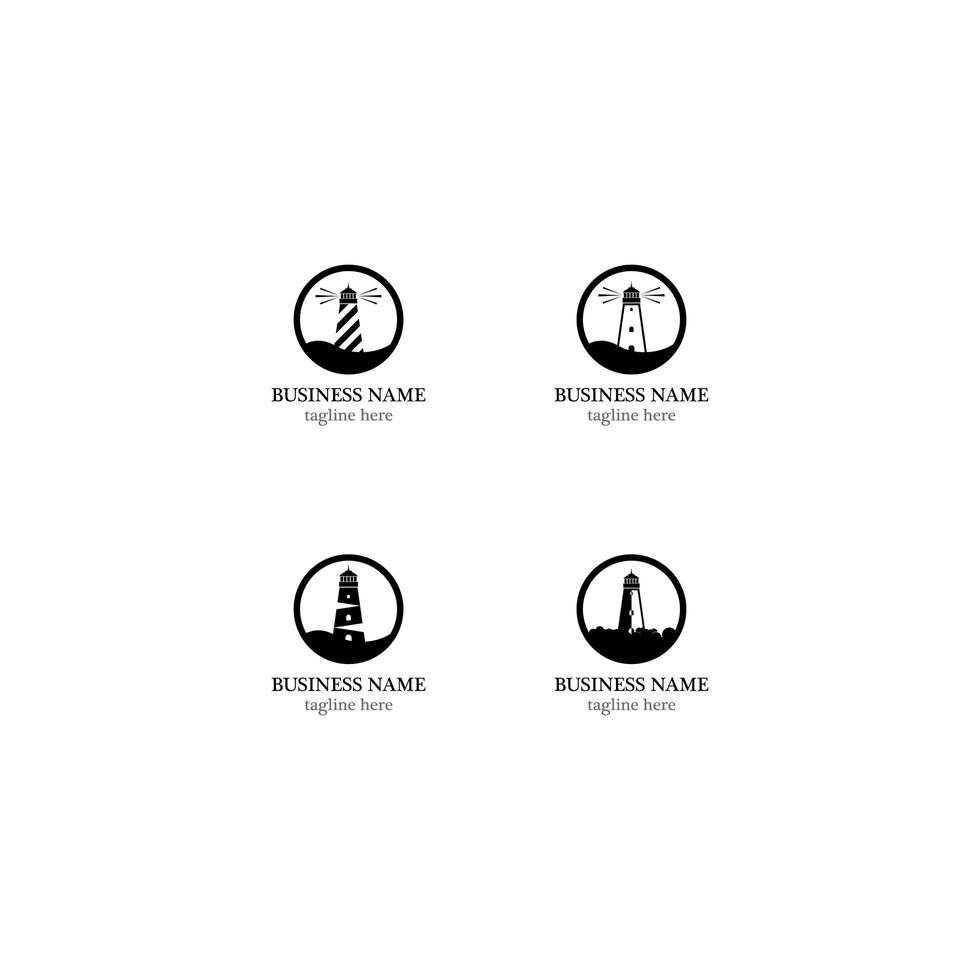 Light house icon template set vector