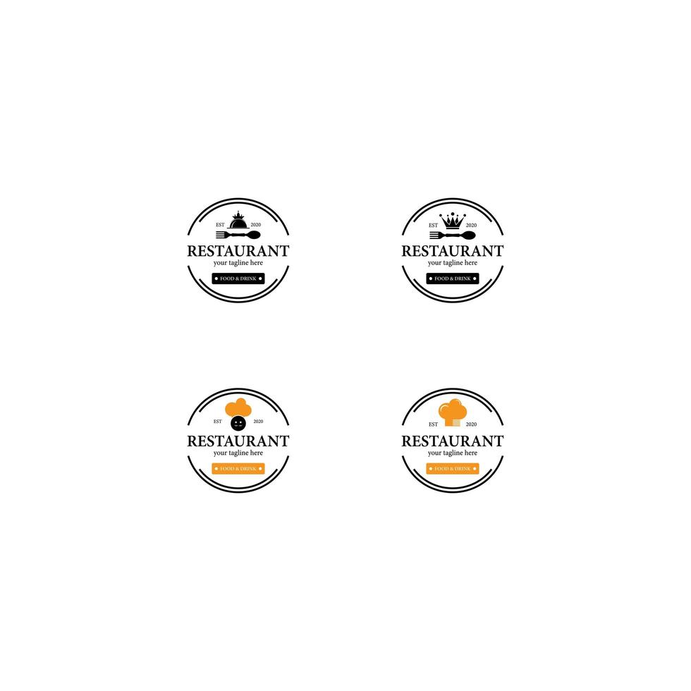 Restaurant badge pack vector