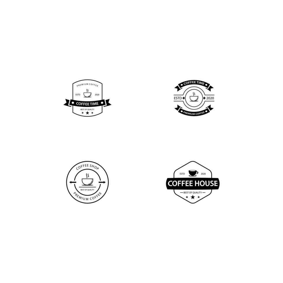 Coffee badge collection vector