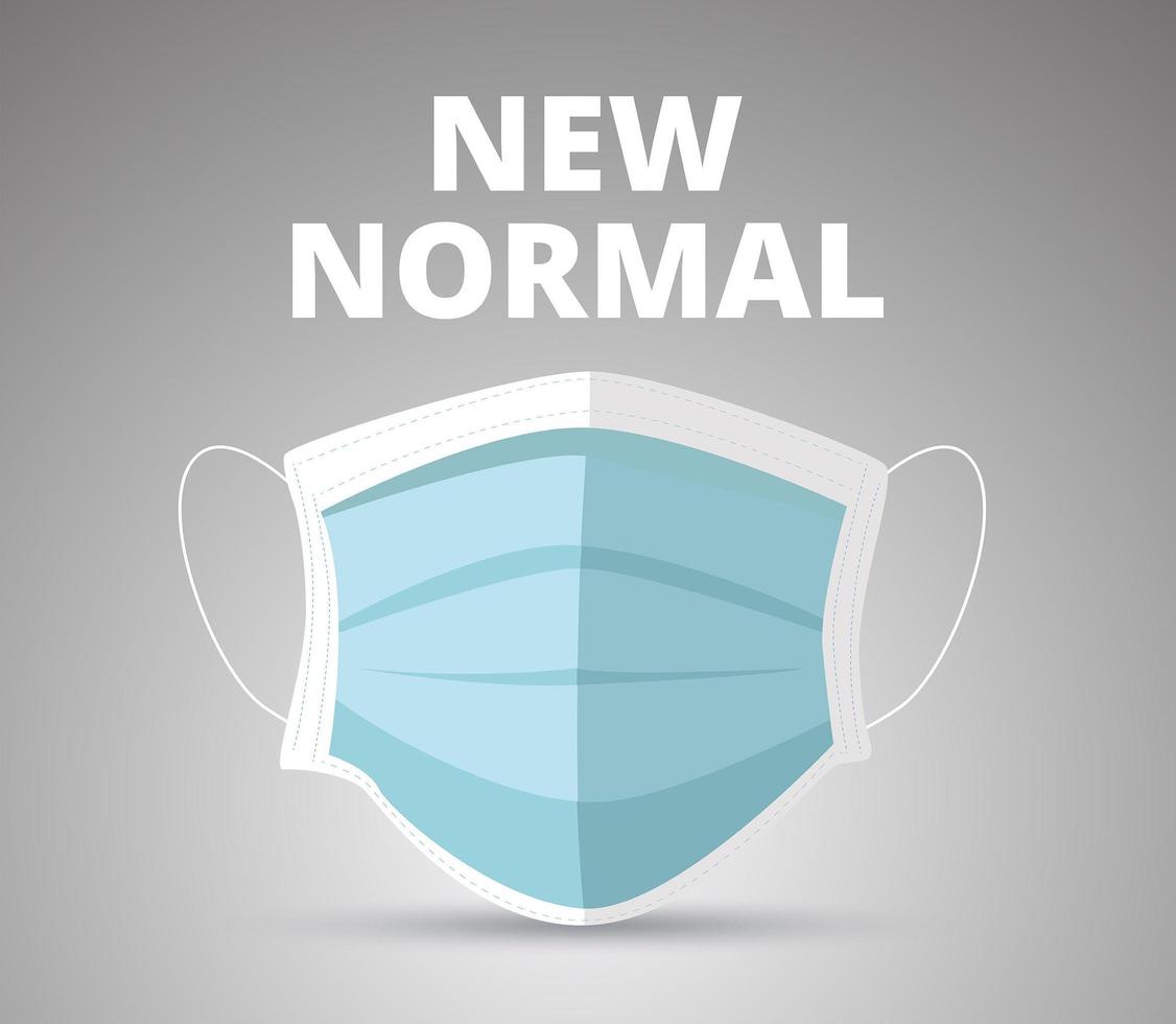 New normal medical mask vector