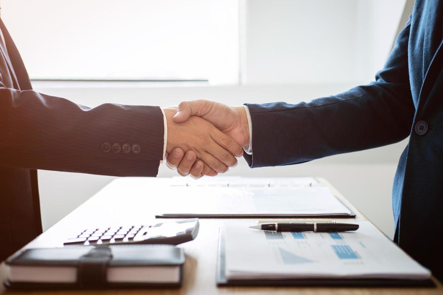 Handshake of two business people  photo