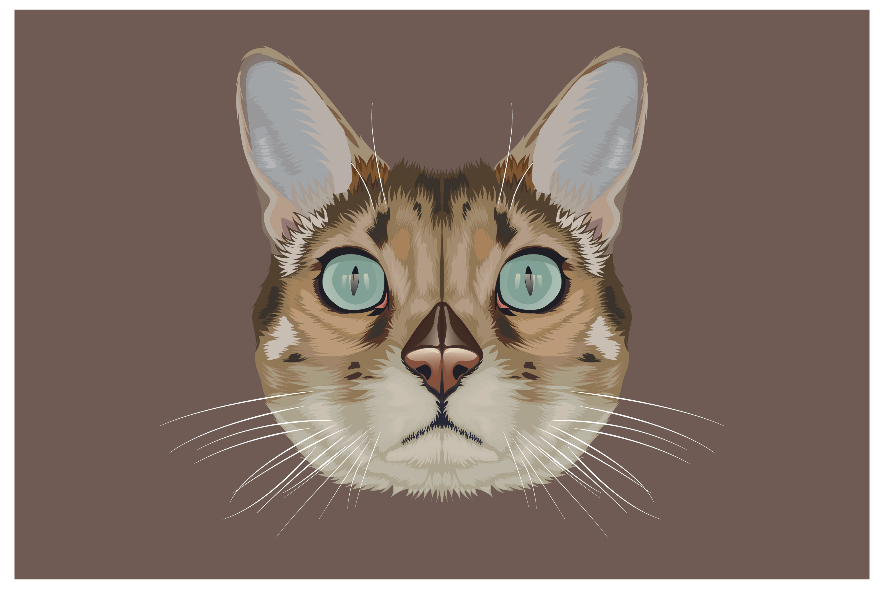 Realistic cat head hand drawing 1268377 Vector Art at Vecteezy