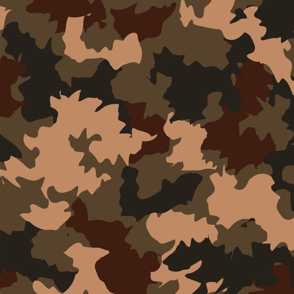 Fondo de patrón de camuflaje militar marrón vector