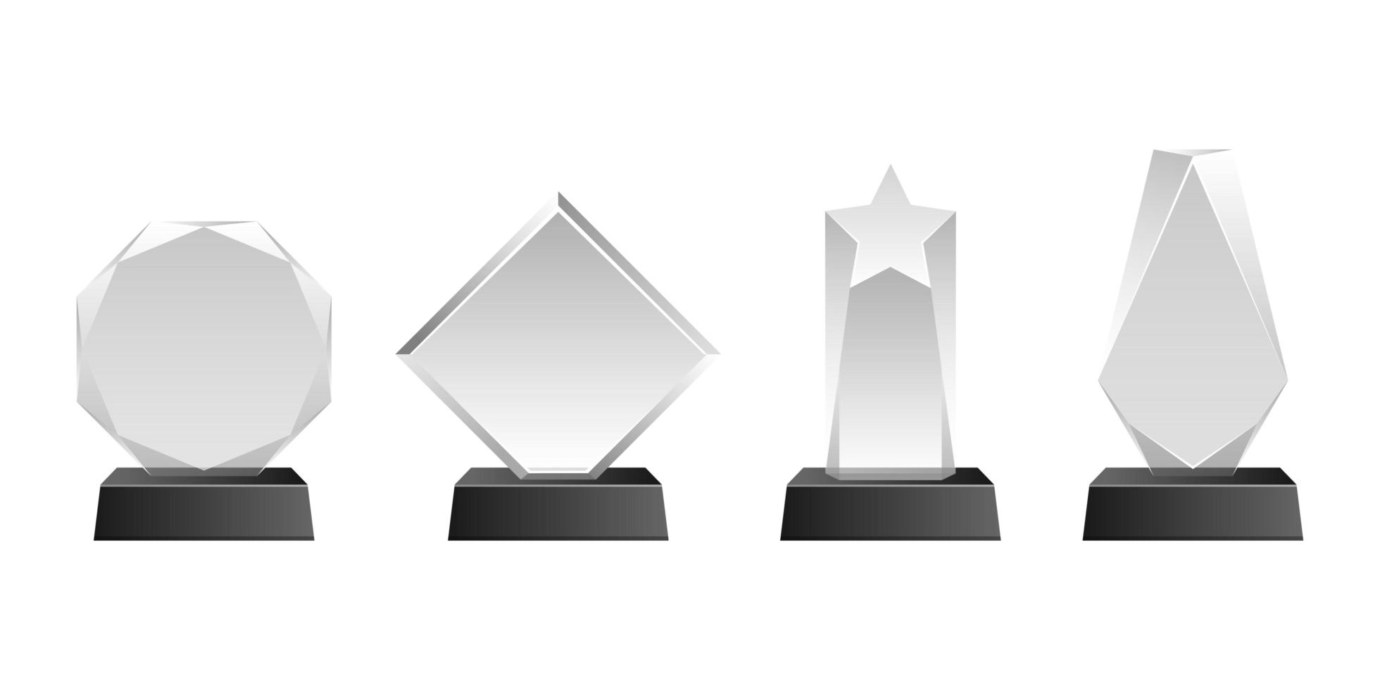 Winner glass award  vector