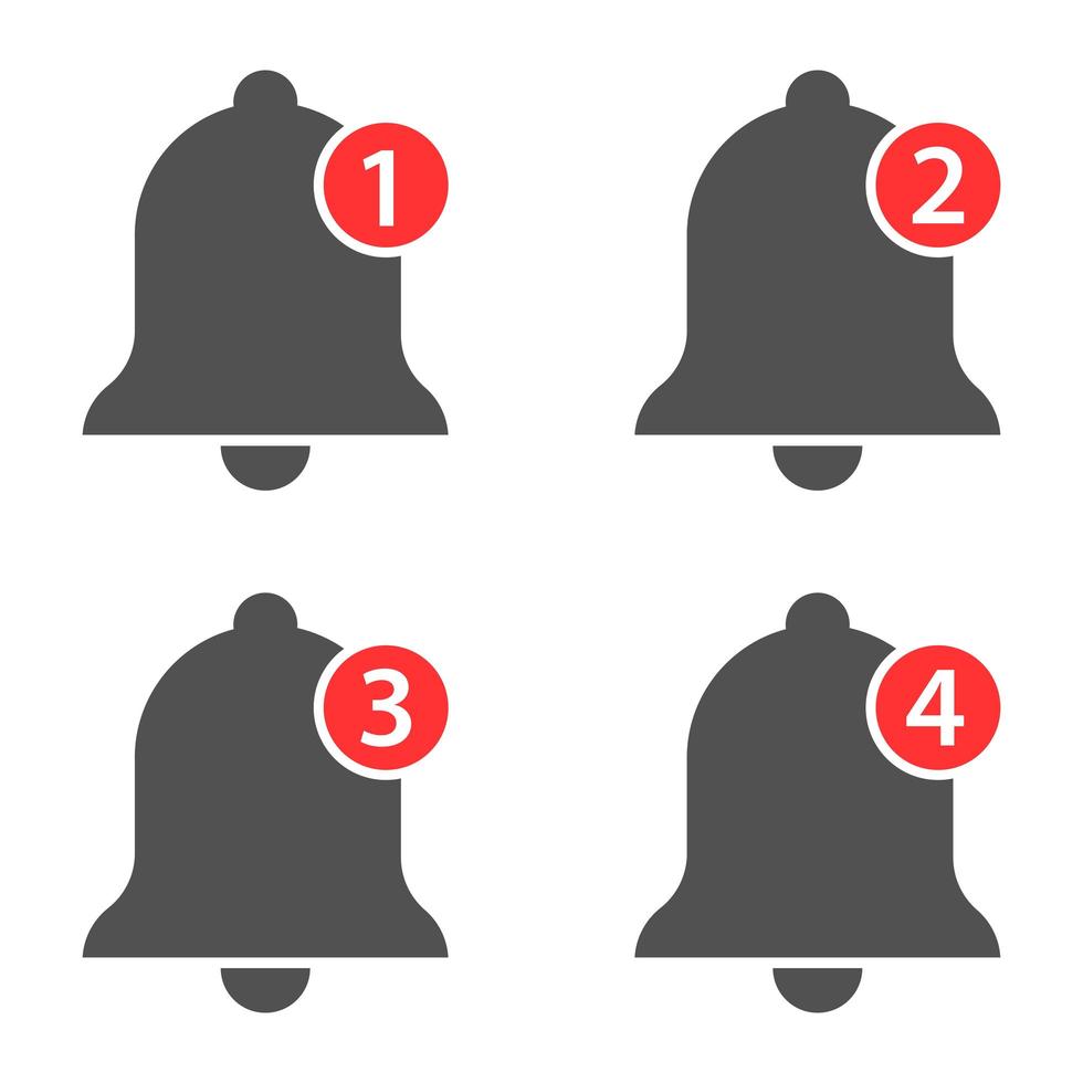 Notification bell isolated vector
