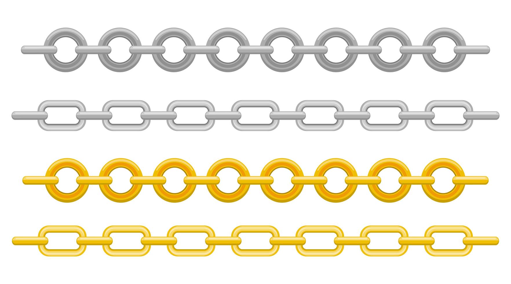 Metallic chain isolated  vector