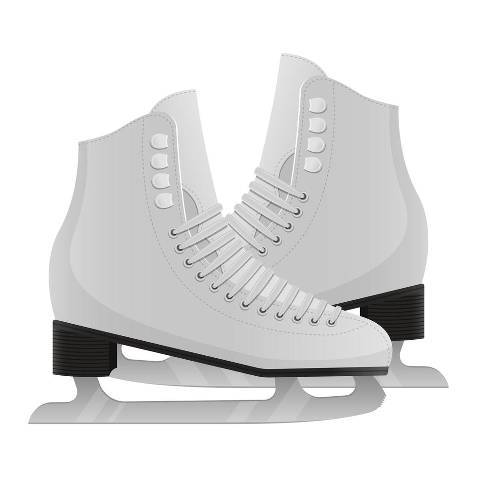 patines de hielo aislados vector