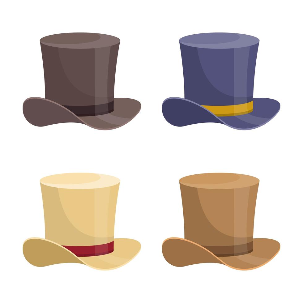 Old retro man hat  vector