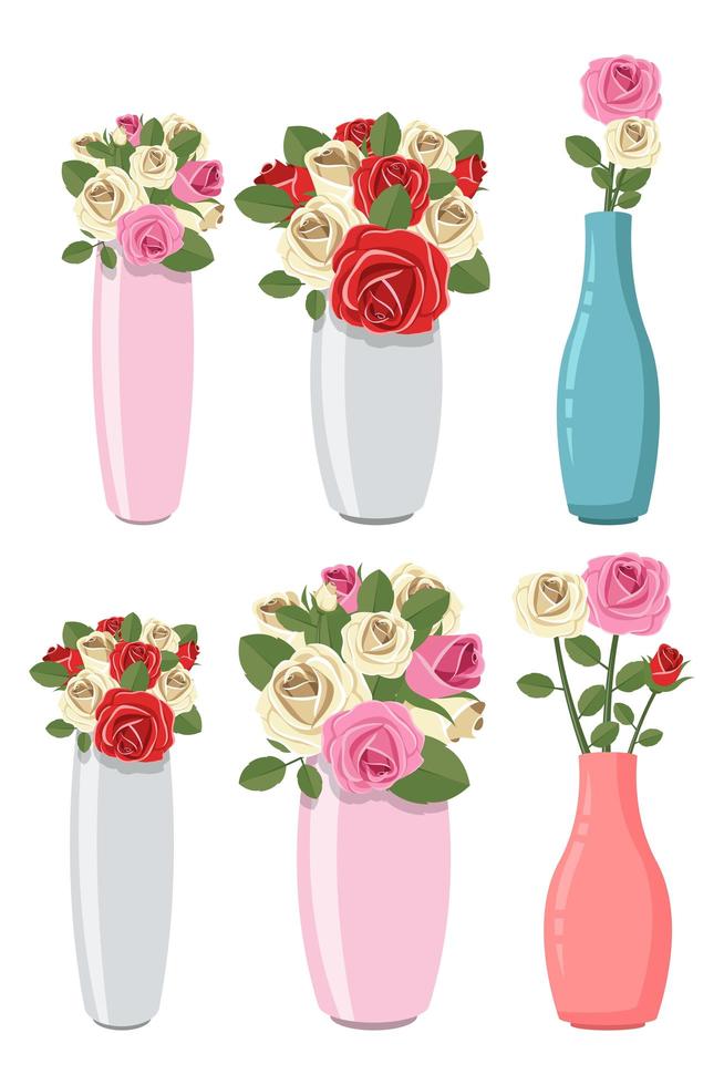 Vase with flower vector