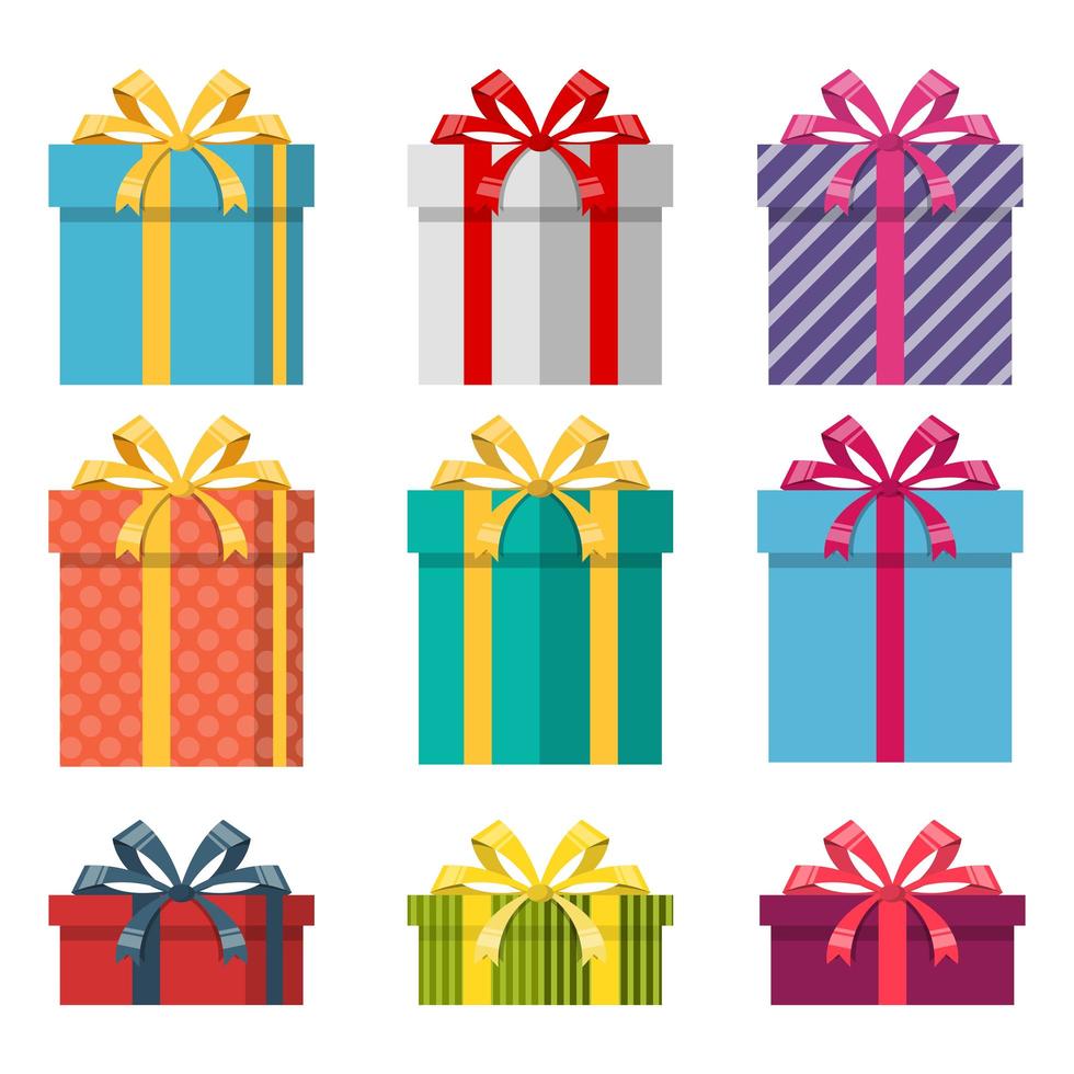 Present box isolated  vector