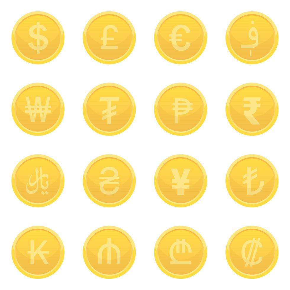 Currencies isolated on white  vector