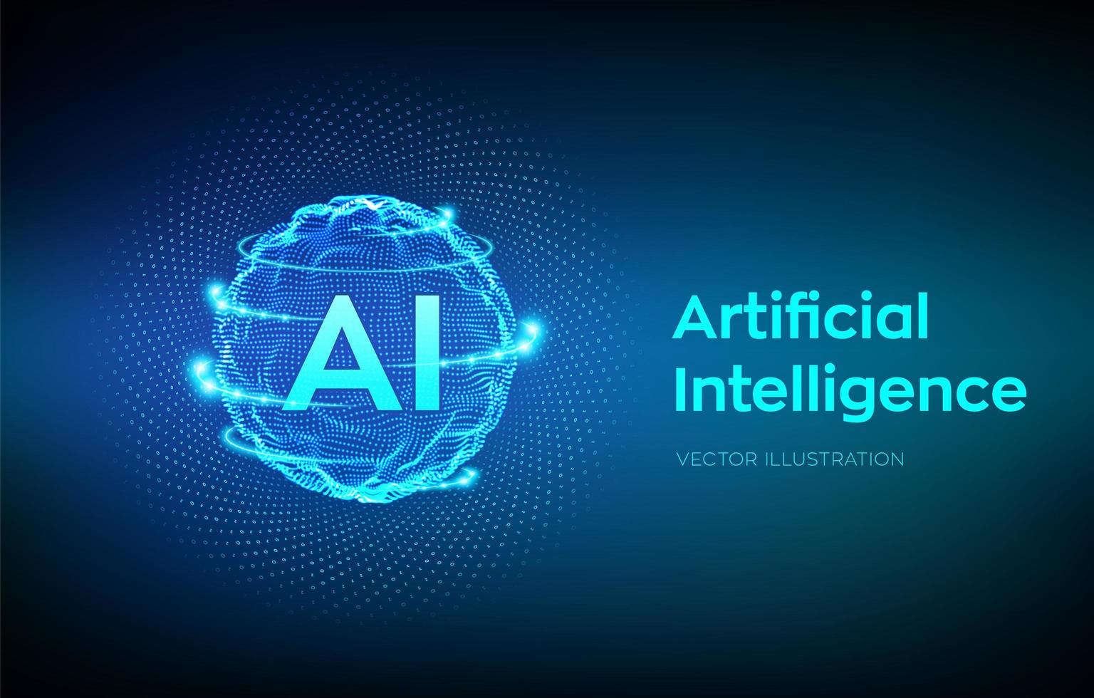Artificial Intelligence Background Concept  vector